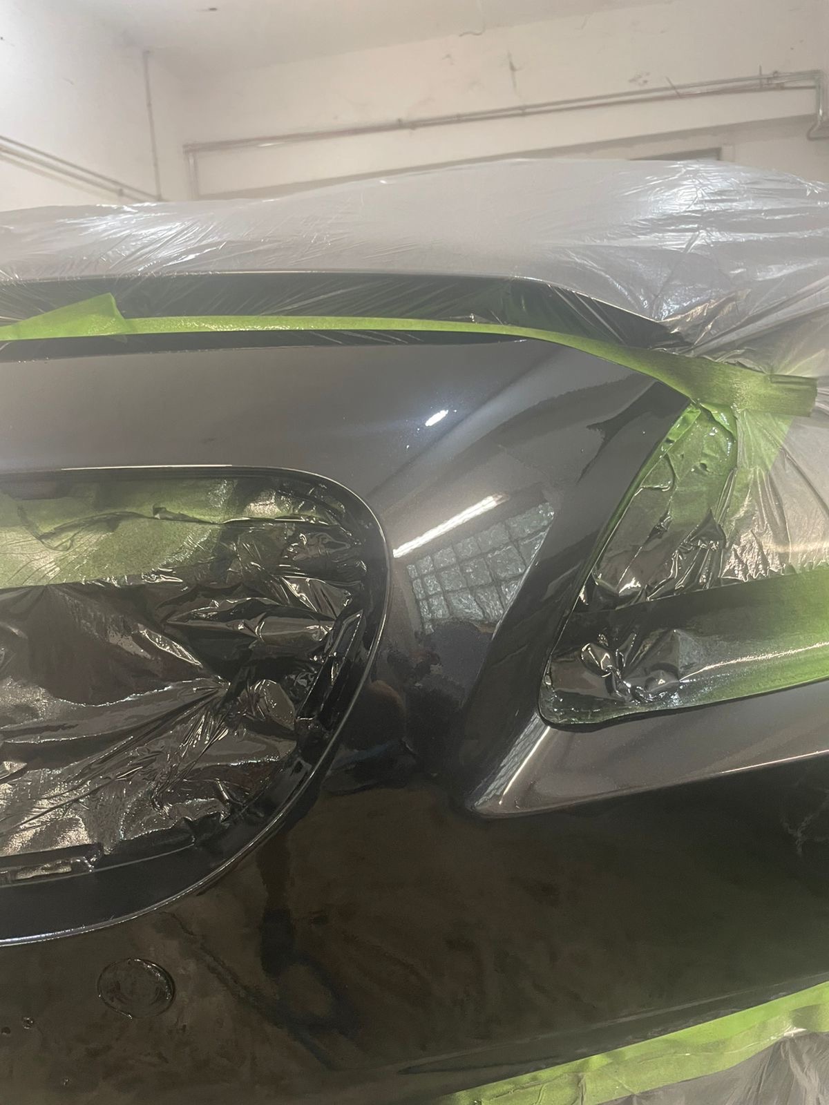 BMW Frontstoßstange – Beilackierung nach Riss – Nachher