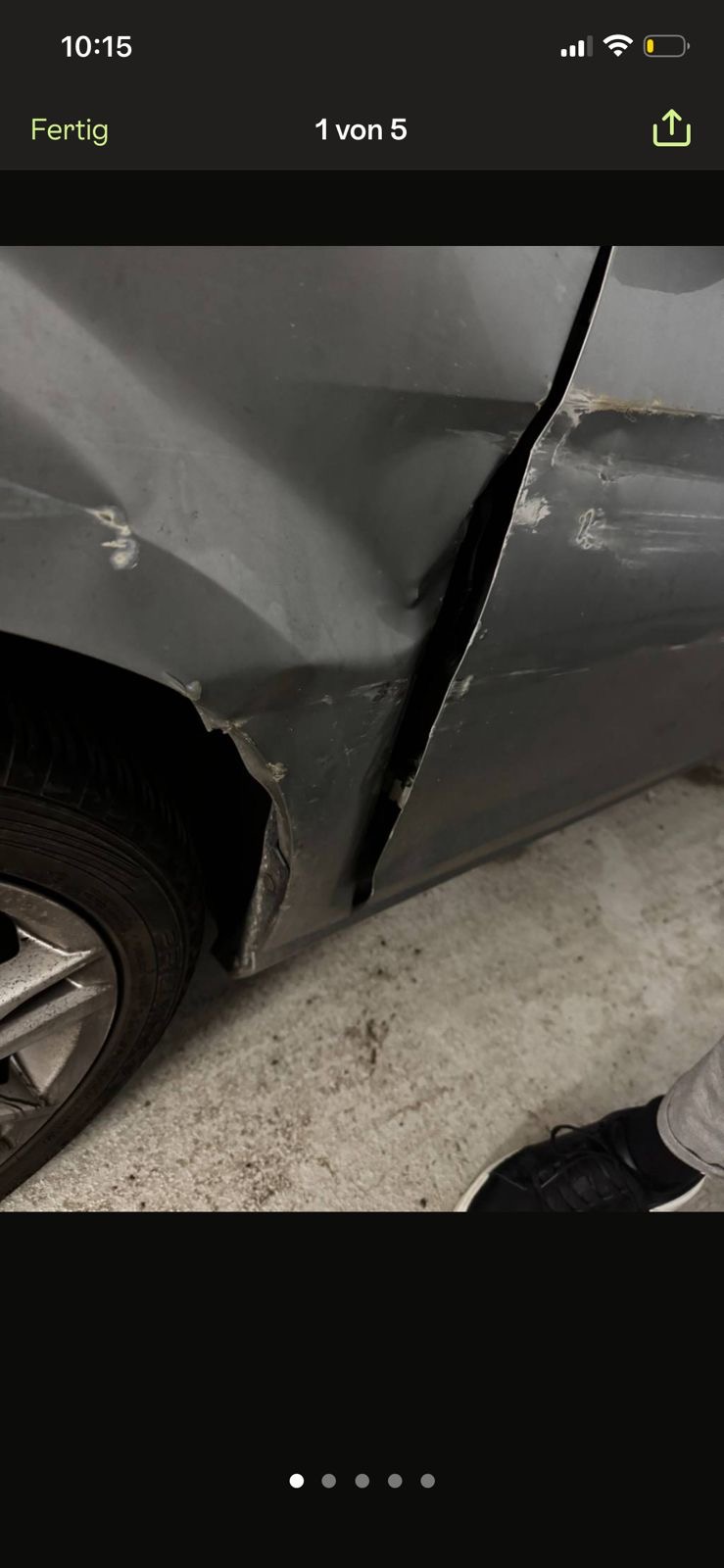VW Golf – Seitenwand nach Spot Repair – Vorher